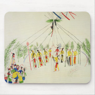 Alfombrilla De Ratón La danza de Sun del Shoshone (pigmento en la