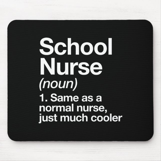 Alfombrilla De Ratón La Definición De Enfermería Es Graciosa De Volver  (Frente)