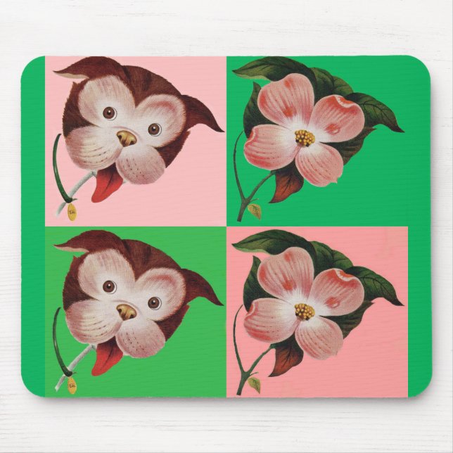 Alfombrilla De Ratón la diferencia entre perro y dogwood (Frente)