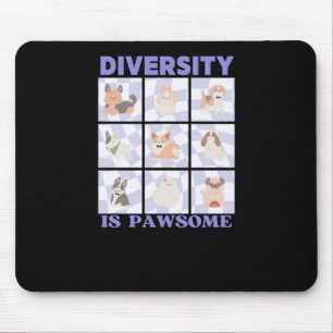 Alfombrilla De Ratón La diversidad es atractiva cute Groovy Retro Vibes