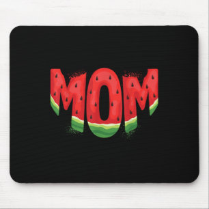 Alfombrilla De Ratón La divertida mamá Watermelon Summer Fruit Family c