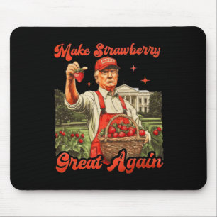 Alfombrilla De Ratón La divertida temporada de fresas de Trump hace que