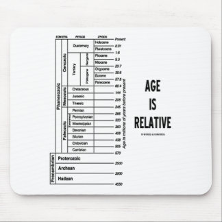 Alfombrilla De Ratón La edad es relativa (Humor de tiempo geológico)
