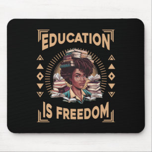 Alfombrilla De Ratón La educación es libertad Historia negra afroameric