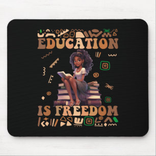 Alfombrilla De Ratón La educación es libertad Mes de la historia negra