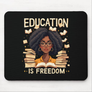 Alfombrilla De Ratón La educación es libertad Orgullosa de la enseñanza