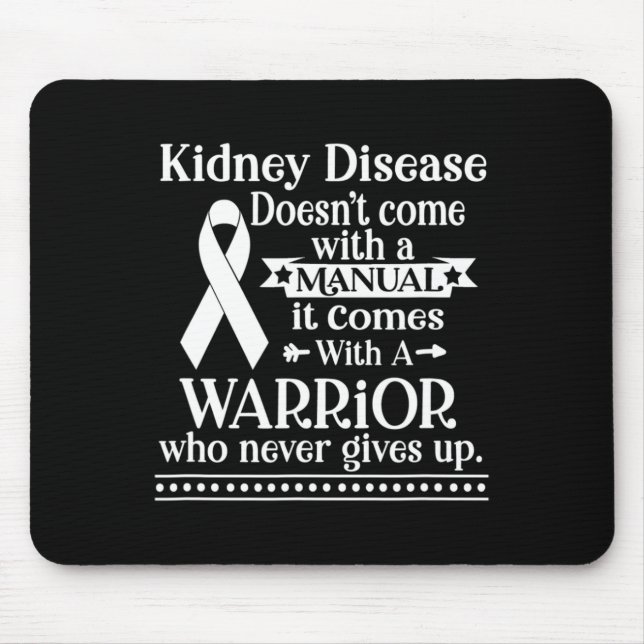 Alfombrilla De Ratón La enfermedad renal no viene con advertencias manu (Frente)