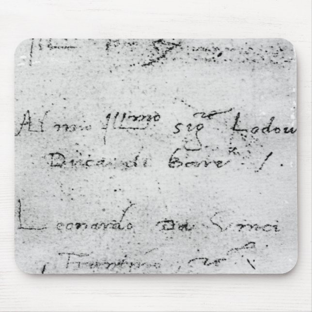 Alfombrilla De Ratón La escritura de Leonardo da Vinci (Frente)