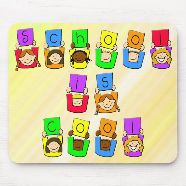 Alfombrilla De Ratón La escuela es fresca - los niños (Frente)