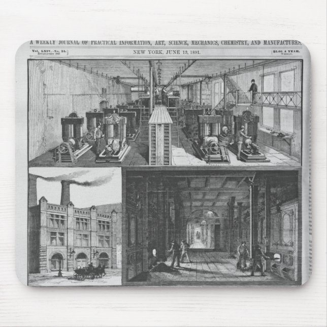 Alfombrilla De Ratón La estación de Edison el Co Illuminating eléctrico (Frente)