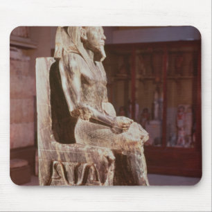Alfombrilla De Ratón La estatua de Khafre enthroned