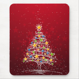 Alfombrilla De Ratón La estrella cubrió el árbol de navidad