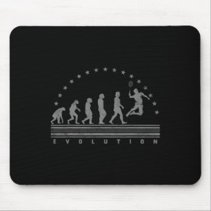 Alfombrilla De Ratón La Evolución de Badminton Transbordador Retro Badm