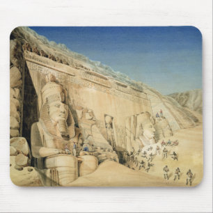 Alfombrilla De Ratón La excavación del gran templo de Ramesses II,