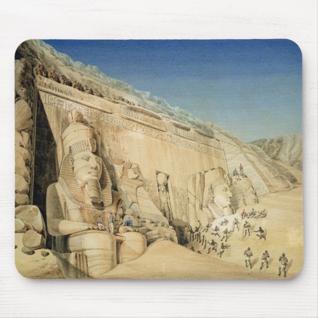Alfombrilla De Ratón La excavación del gran templo de Ramesses II, (Frente)