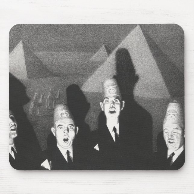 Alfombrilla De Ratón La famosa huella del Cuarteto Grant Wood Shriner ( (Frente)