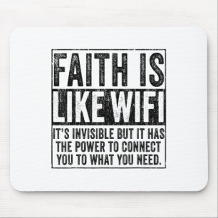 Alfombrilla De Ratón La Fe Es Como La Wifi Dios Jesús Religioso Cristia