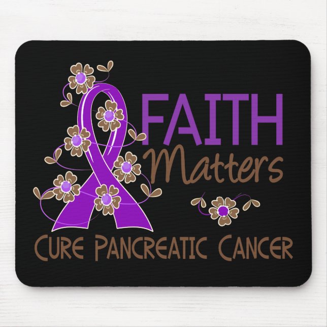 Alfombrilla De Ratón La fe importa el cáncer pancreático 3 (Frente)
