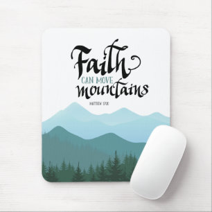 Alfombrilla De Ratón La fe puede mover las montañas, Mousepad