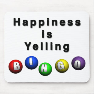 Alfombrilla De Ratón La felicidad es gritar BINGO