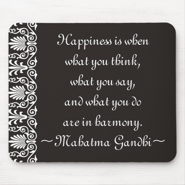 Alfombrilla De Ratón La felicidad Gandhi cita Mousepad (Frente)