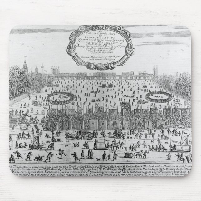 Alfombrilla De Ratón La feria de Frost del invierno de Thames (Frente)