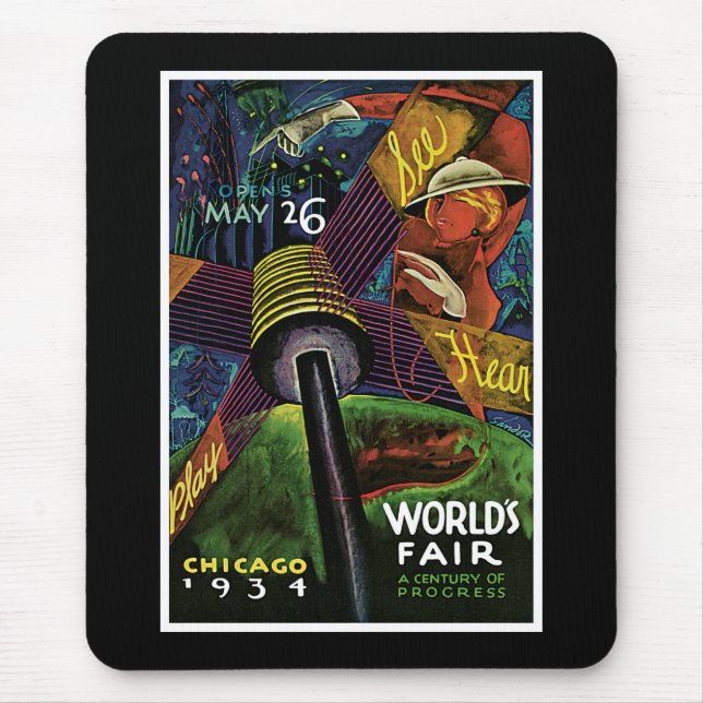 Alfombrilla De Ratón La Feria Mundial de Chicago de 1934 (Frente)