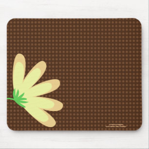 Alfombrilla De Ratón La flor amarilla Brown puntea Mousepad