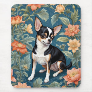 Alfombrilla De Ratón La floral inspirada por el cute chihuahua William