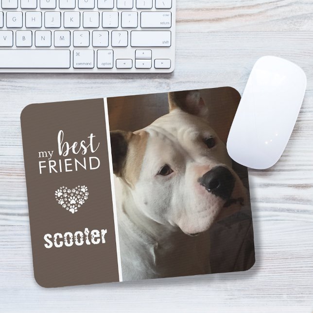 Alfombrilla De Ratón La foto de mi mejor amigo Mascota personalizada (My Best Friend Pet Photo Personalized Mouse Pad)