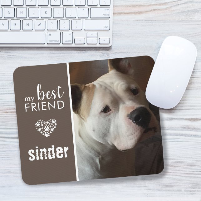 Alfombrilla De Ratón La foto de mi mejor amigo Mascota personalizada (My Best Friend Pet Photo Personalized Mouse Pad)
