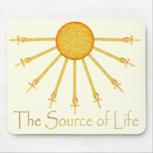 Alfombrilla De Ratón La fuente de egipcio Sun Ankh Mousepad de la vida