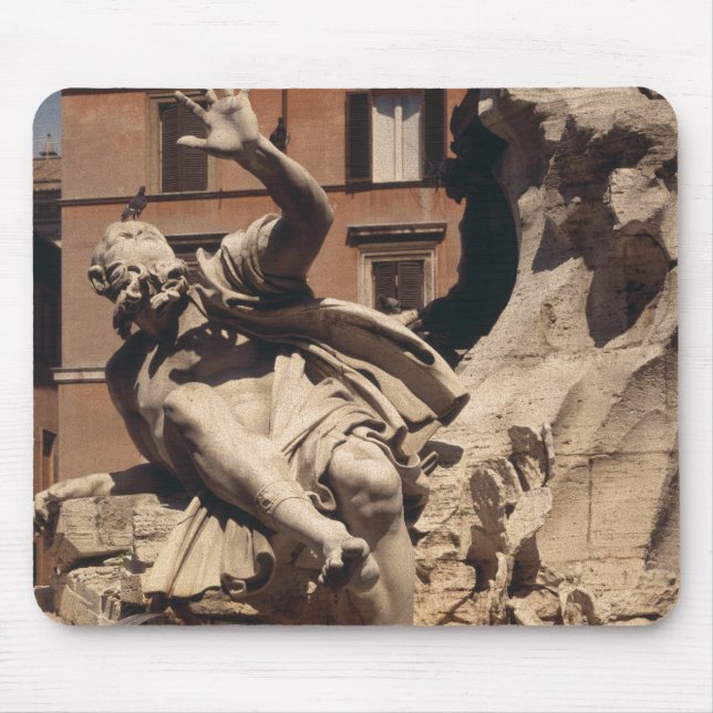 Alfombrilla De Ratón La fuente de los cuatro ríos (Frente)