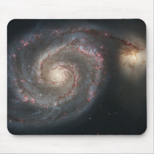Alfombrilla De Ratón La galaxia del Remolino M51 & Compañera en el espa