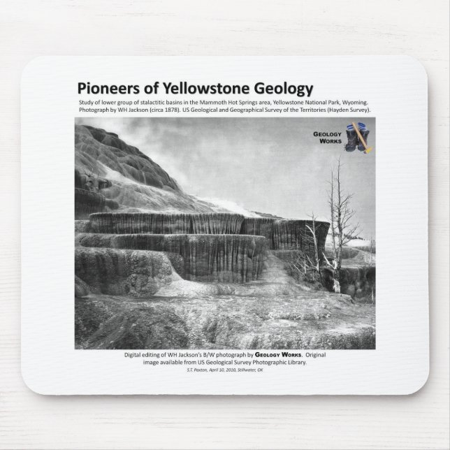 Alfombrilla De Ratón La geología de Yellowstone promueve II - las aguas (Frente)