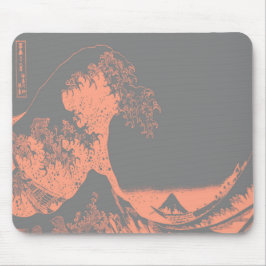 Alfombrilla De Ratón La gran ola de arena y gris