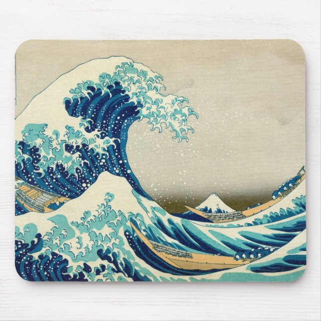 Alfombrilla De Ratón La gran ola de Kanagawa - Hokusai (Frente)