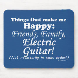 Alfombrilla De Ratón La guitarra eléctrica me hace feliz