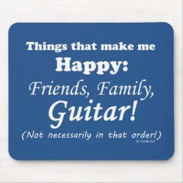 Alfombrilla De Ratón La guitarra me hace feliz