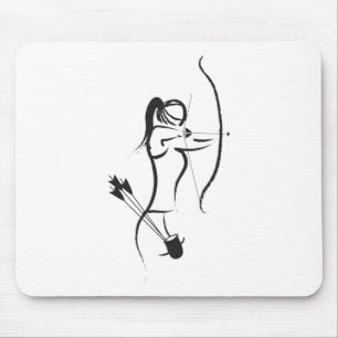 Alfombrilla De Ratón La hembra Recurve Archer