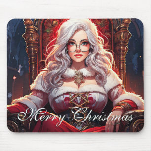 Alfombrilla De Ratón La hermana más candente de Santa - Feliz Navidad 0
