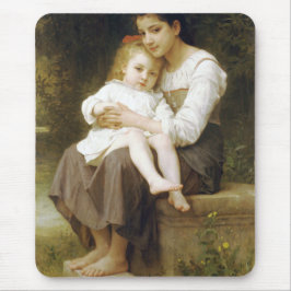 Alfombrilla De Ratón La hermana mayor (por William Bouguereau)