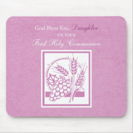 Alfombrilla De Ratón La hija es la primera comunión, rosa
