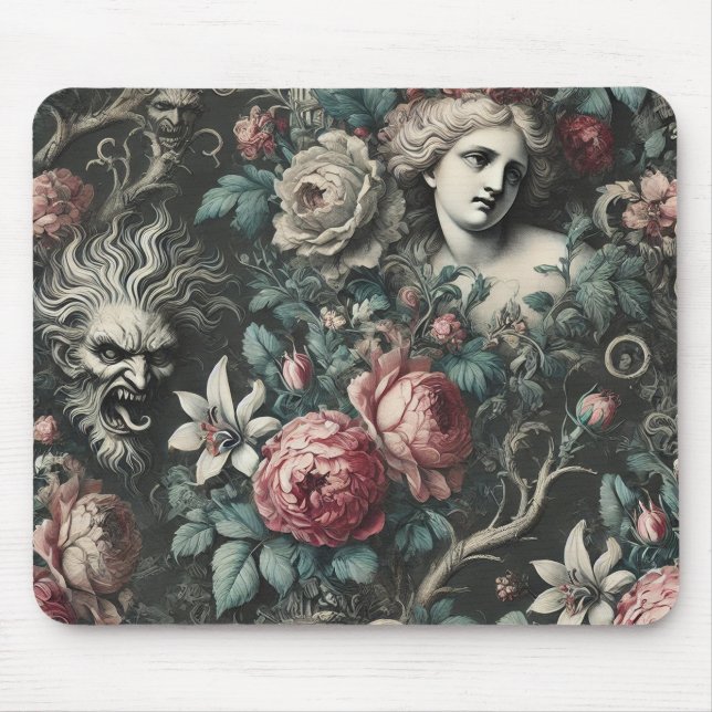 Alfombrilla De Ratón La histeria se esconde en las flores - victoriano  (Frente)