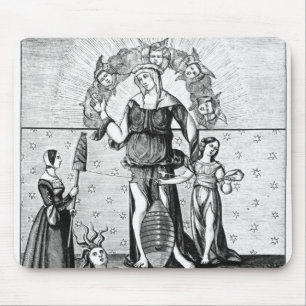 Alfombrilla De Ratón La imagen de dama Astrology con los tres