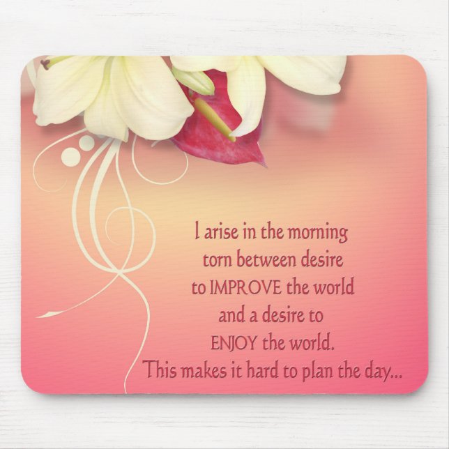 Alfombrilla De Ratón La inspiración de hoy (Frente)