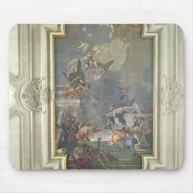 Alfombrilla De Ratón La institución del rosario por St Dominic (fres (Frente)