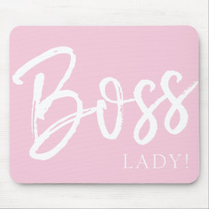 Alfombrilla De Ratón La jefa moderna de moda, señora, cita el guión r