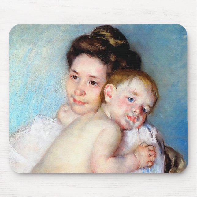 Alfombrilla De Ratón La joven madre, Cassatt (Frente)