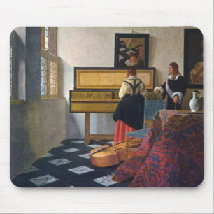Alfombrilla De Ratón La lección de música de Juan Vermeer (circa1663)